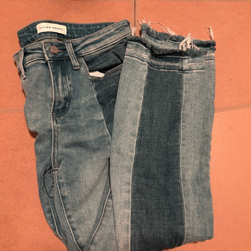 Flying Monkey Blue Ankle Cropped Jeans